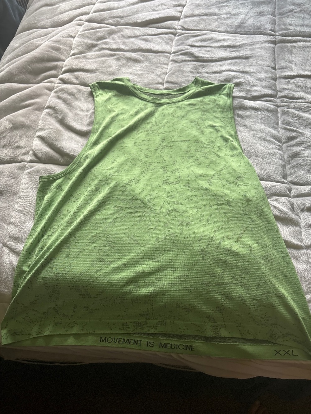 Lime Green Camo LuLulemon tank XXL